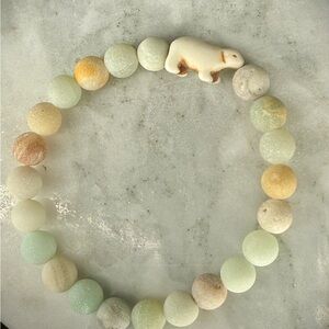 Polar Bear Charm Beaded Bracelet